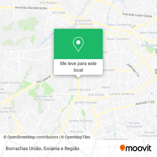 Borrachas União mapa