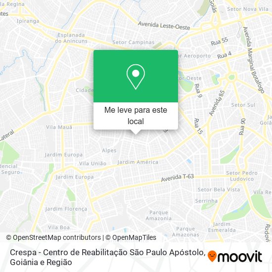 Crespa - Centro de Reabilitação São Paulo Apóstolo mapa