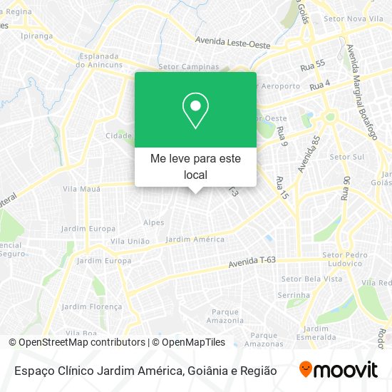 Espaço Clínico Jardim América mapa