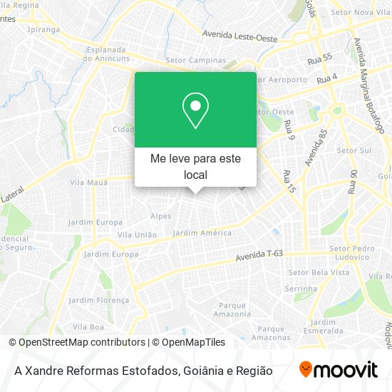 A Xandre Reformas Estofados mapa