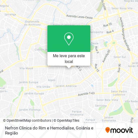 Nefron Clinica do Rim e Hemodialise mapa