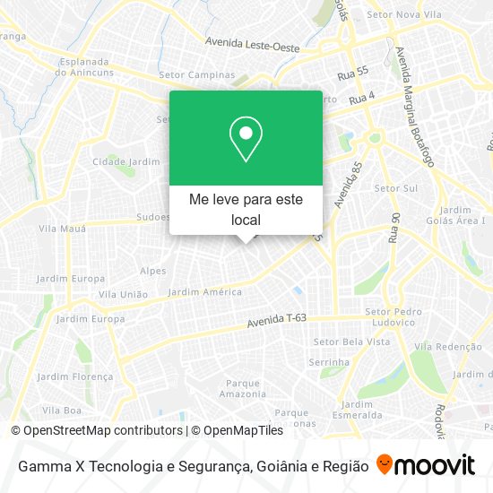 Gamma X Tecnologia e Segurança mapa