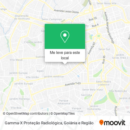 Gamma-X Proteção Radiológica mapa