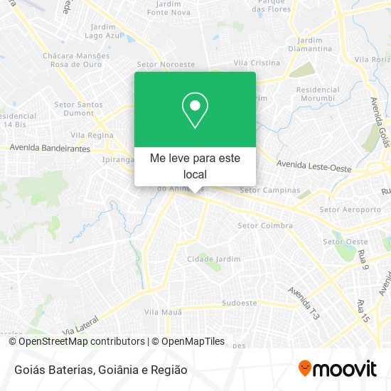 Goiás Baterias mapa
