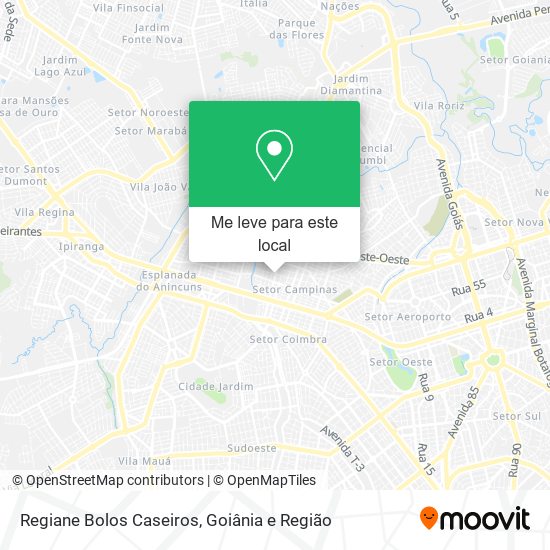 Regiane Bolos Caseiros mapa