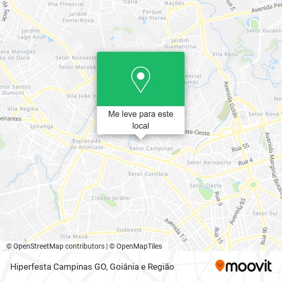 Hiperfesta Campinas GO mapa