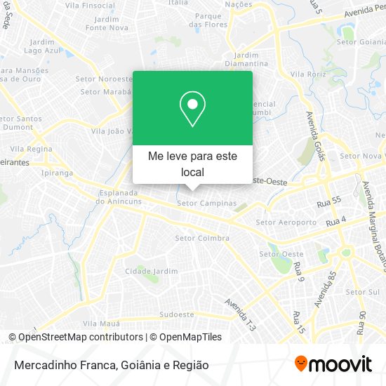 Mercadinho Franca mapa