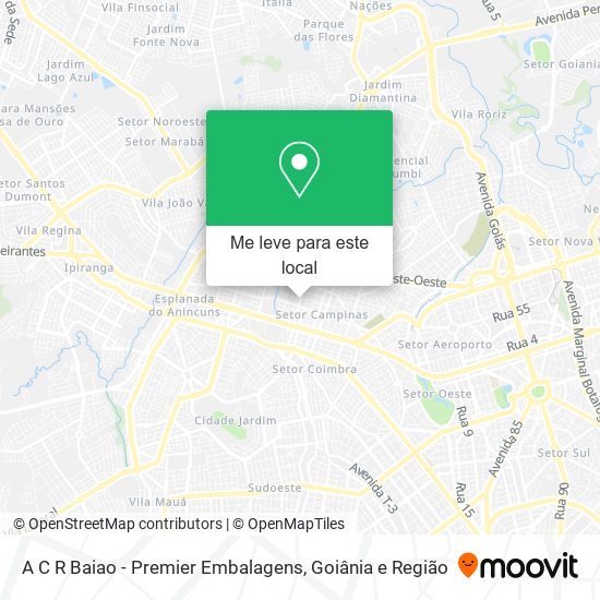 A C R Baiao - Premier Embalagens mapa