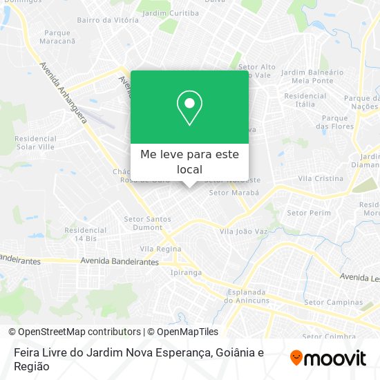 Feira Livre do Jardim Nova Esperança mapa