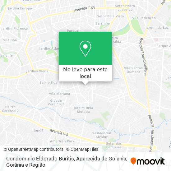 Condomínio Eldorado Buritis, Aparecida de Goiânia mapa