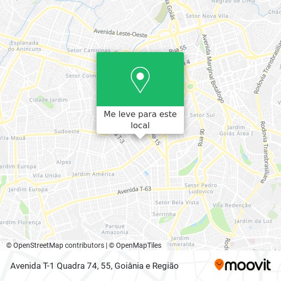 Avenida T-1 Quadra 74, 55 mapa