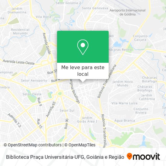 Biblioteca Praça Universitária-UFG mapa