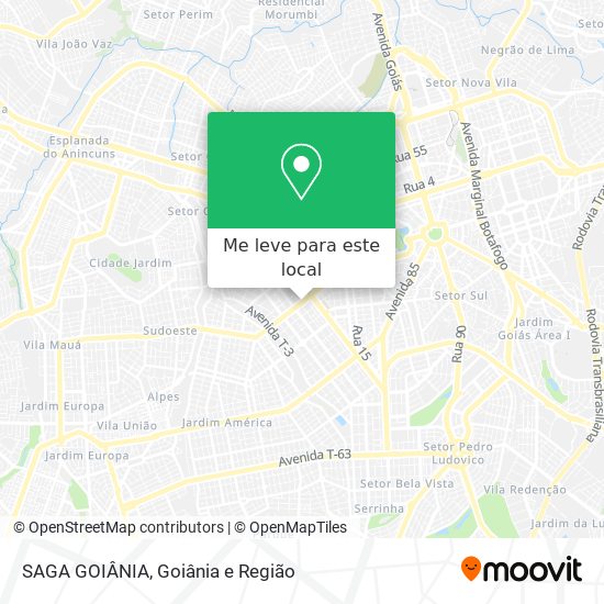 SAGA GOIÂNIA mapa
