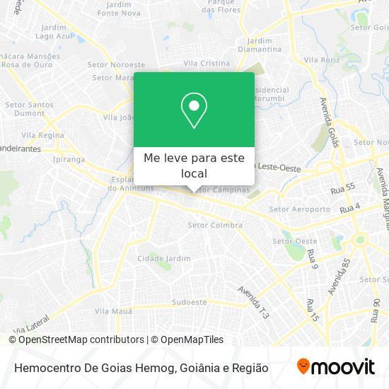 Hemocentro De Goias Hemog mapa