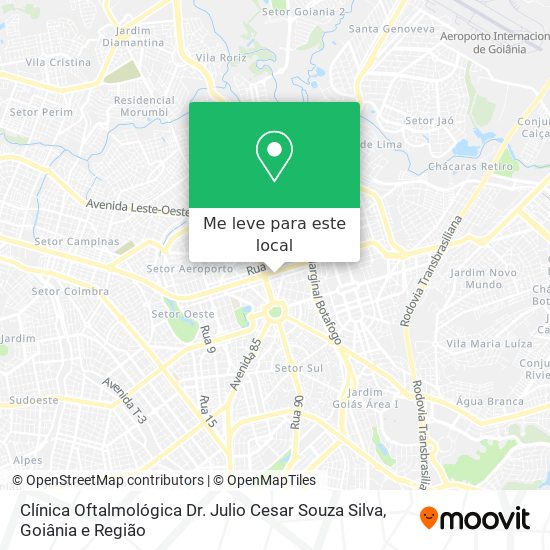 Clínica Oftalmológica Dr. Julio Cesar Souza Silva mapa