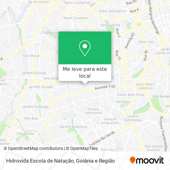 Hidrovida Escola de Natação mapa