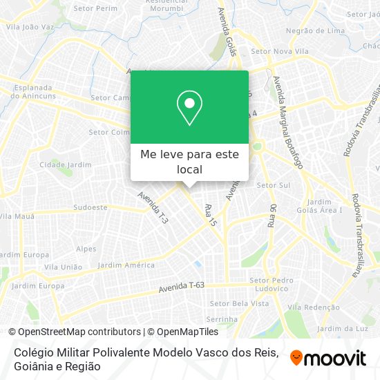 Colégio Militar Polivalente Modelo Vasco dos Reis mapa