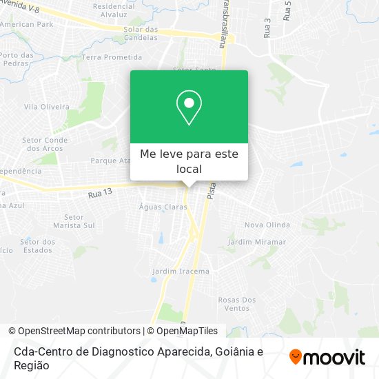Cda-Centro de Diagnostico Aparecida mapa
