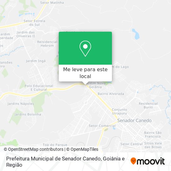 Prefeitura Municipal de Senador Canedo mapa