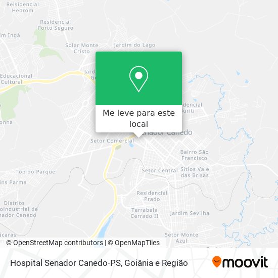Hospital Senador Canedo-PS mapa