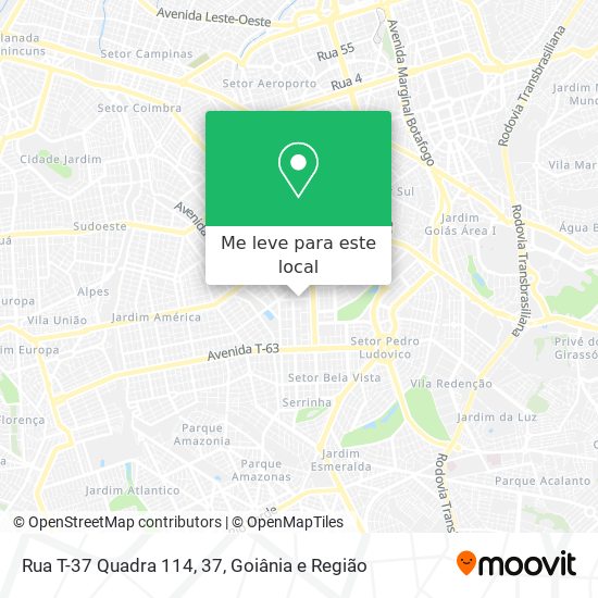 Rua T-37 Quadra 114, 37 mapa