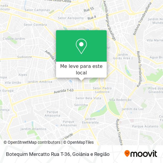 Botequim Mercatto Rua T-36 mapa