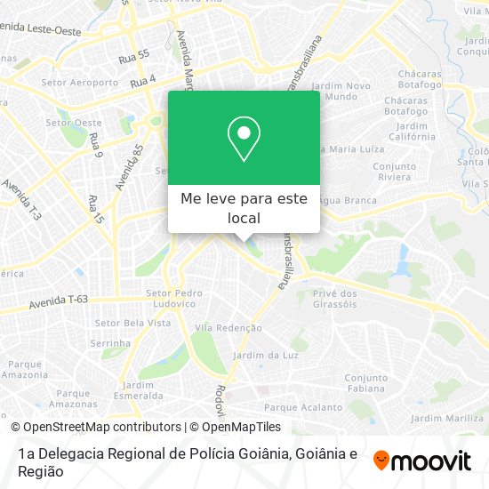 1a Delegacia Regional de Polícia Goiânia mapa