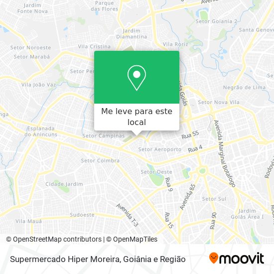 Supermercado Hiper Moreira mapa