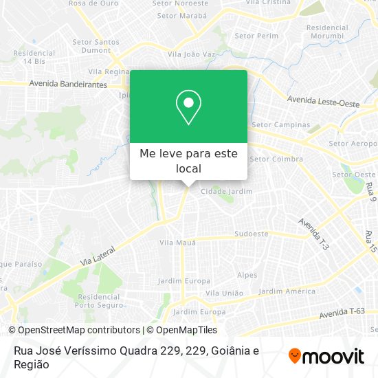 Rua José Veríssimo Quadra 229, 229 mapa