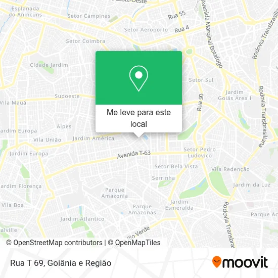 Rua T 69 mapa
