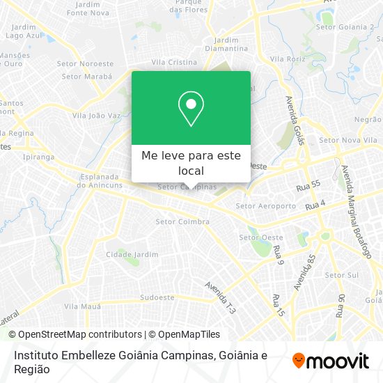 Instituto Embelleze Goiânia Campinas mapa