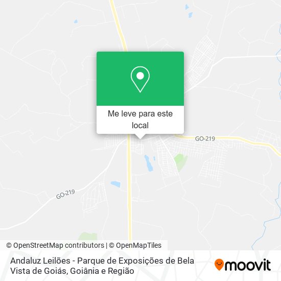 Andaluz Leilões - Parque de Exposições de Bela Vista de Goiás mapa