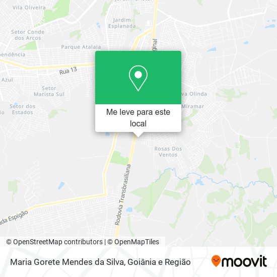 Maria Gorete Mendes da Silva mapa