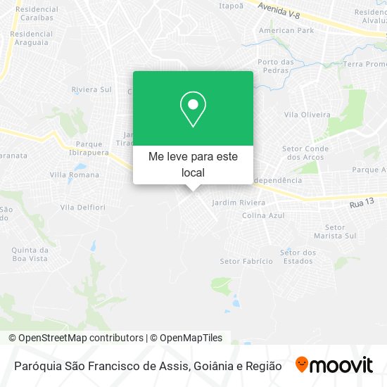 Paróquia São Francisco de Assis mapa