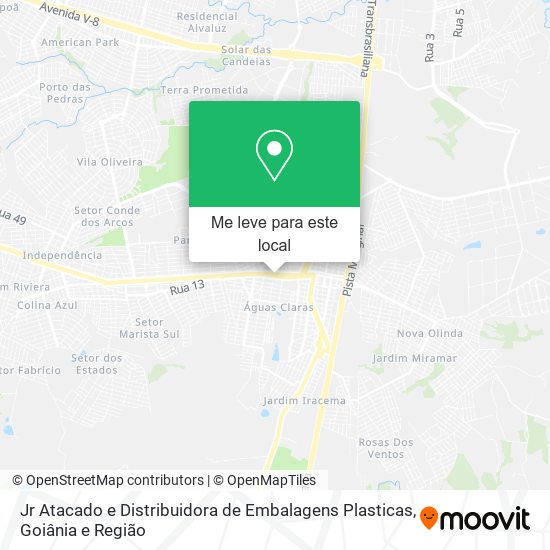 Jr Atacado e Distribuidora de Embalagens Plasticas mapa