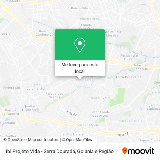 Ibi Projeto Vida - Serra Dourada mapa