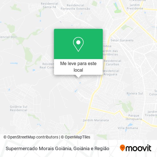 Supermercado Morais Goiânia mapa