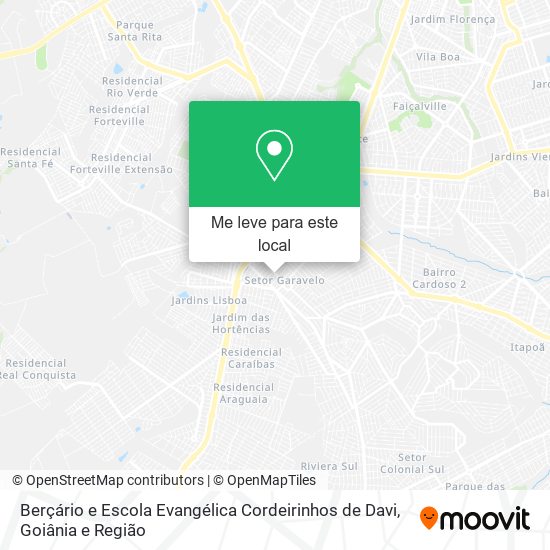 Berçário e Escola Evangélica Cordeirinhos de Davi mapa