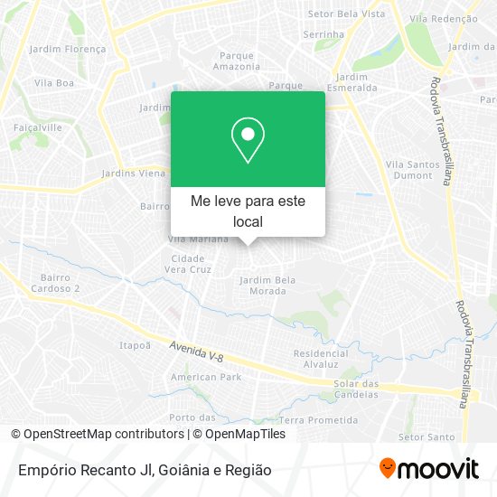 Empório Recanto Jl mapa