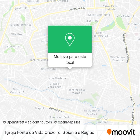 Igreja Fonte da Vida Cruzeiro mapa