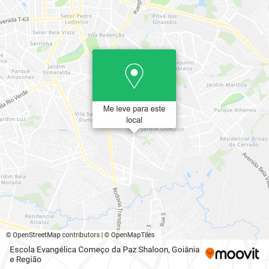 Escola Evangélica Começo da Paz Shaloon mapa