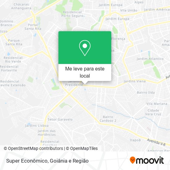 Super Econômico mapa