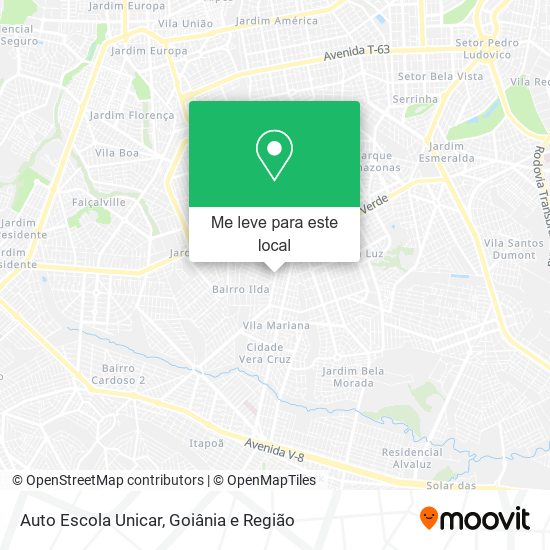 Auto Escola Unicar mapa