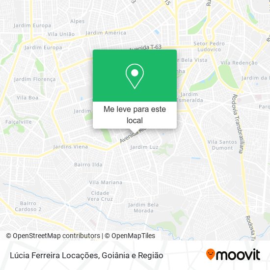 Lúcia Ferreira Locações mapa