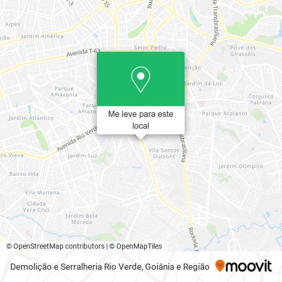 Demolição e Serralheria Rio Verde mapa