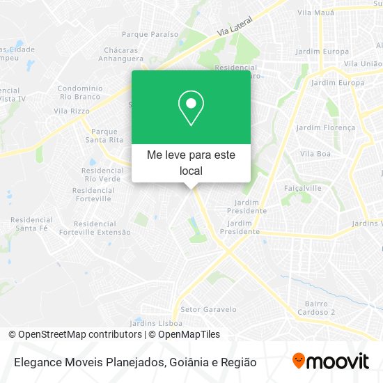 Elegance Moveis Planejados mapa