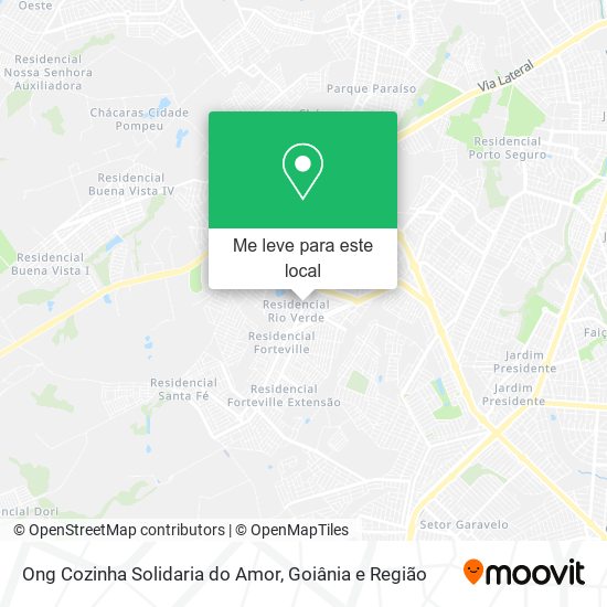 Ong Cozinha Solidaria do Amor mapa