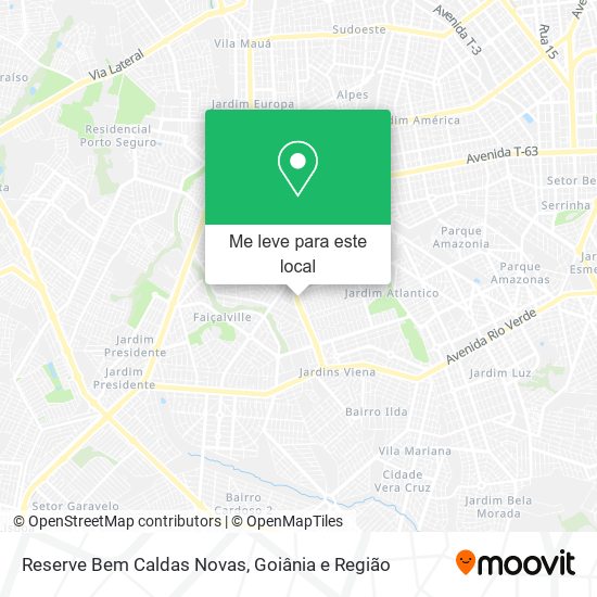 Reserve Bem Caldas Novas mapa