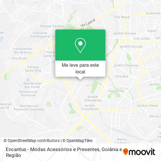 Encantus - Modas Acessórios e Presentes mapa