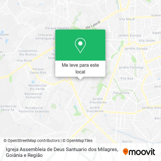 Igreja Assembleia de Deus Santuario dos Milagres mapa